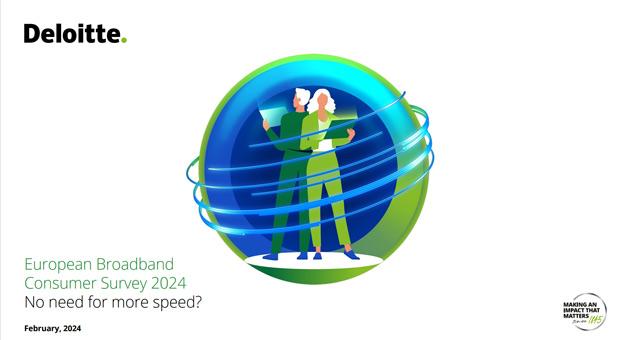 Das Cover der diesjhrigen Deloitte-Verbraucherumfrage "European Broadband Consumer Survey 2024"  Bild: Deloitte