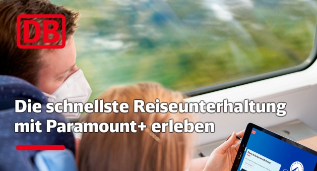 Video-Kooperation von Paramount+ und Deutsche Bahn - Die Deutsche Bahn und der Streaming-Anbieter Paramount+ starten ein Entertainment-Angebot für Reisende