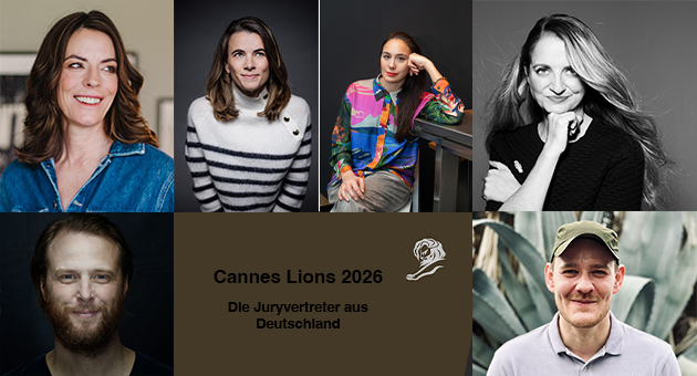 Cannes Lions 2026 - Bislang kommen sechs Juroren aus Deutschland - v.li.: Claudia Hesse, Virginie Briand, Hannah Johnson, Tanja Grubner, Michael Wilk und Lorenz Langner stehen als deutsche Juryvertreter in Cannes bereits fest - Fotos: Marian Brannelly/Cannes Lions