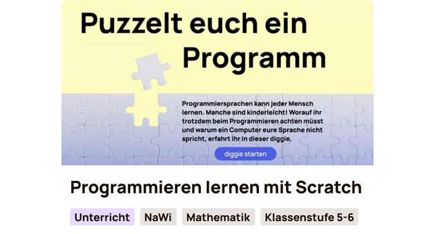 Raufeld konzipiert digitale Unterrichtsangebote - Eine diigies-Einheit beschäftigt sich mit dem Thema Programmieren - Abb.: Raufeld Medien