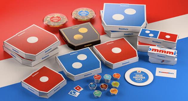 Domino’s stellt neue Markenstrategie vor - Domino's setzt bei der neuen Verpackung auf ein klares, auffälliges Design – Foto: Domino's