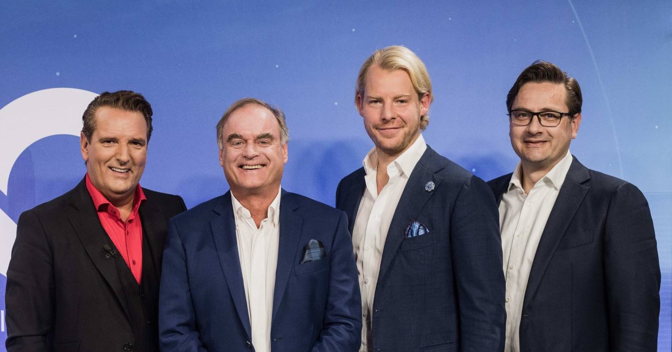 Social Chain AG weiter auf Wachstumskurs - (v.l.) Ralf Dümmel (Produktvorstand Social Chain AG), Gründer Georg Kofler, Wanja Oberhof (CEO) und Christian Senitz (CFO) - Foto: Social Chain AG