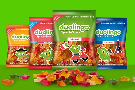 Duolingo startet erste Marketingkampagne in Deutschland - Teil der neuen Duolingo-Kampagne sind die Sprach-Snacks - Abb.: Achtung! Neo