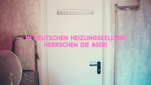 Zukunft Erdgas und Scholz & Friends reisen für neue Online-Kampagne in die 80er - Im Zukunft Erdgas-Spot lauert das Grauen im Keller (Foto: Scholz & Friends)