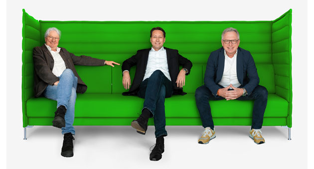 Eberle baut ihr Portfolio in Richtung B2B aus - Bernd Eberle (links) will mit Markus Rahner (Mitte) und Klaus Peter Betz im B2B-Sektor neue Kunden erobern - Foto: Eberle Gruppe