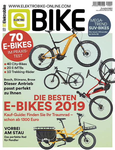 E-Bike-Boom: Motor Presse erhöht Erscheinungsfrequenz von 'Elektrobike' - Neue Ausgabe von 'Elektrobike' (1/2019). Die zweite Heftnummer folgt am 18.6.2019