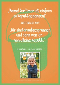 Blood Actvertising gestaltet 'Eltern Family'-Kampagne zum Relaunch - Anzeige zum 'Eltern Family'-Relaunch (Foto: Blood Actvertising)