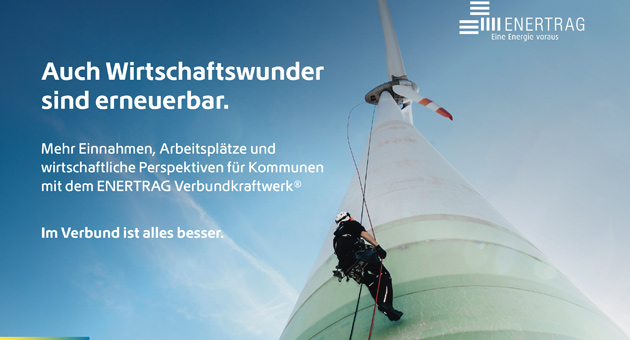 Enertrag startet neue Kampagne für erneuerbare Energien - Enertrag wirbt mit dem Plakatmotiv "Auch Wirtschaftswunder sind erneuerbar." für sein Verbundkraftwerk – Foto: Sapera Studios