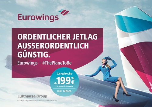 Eurowings und Lukas Lindemann Rosinski inszenieren Flugbegleiterinnen als Top-Models - Die Eurowings-Flugbegleiterinnen posieren vor einem Airbus A320 (Foto: Lukas Lindemann Rosinski)