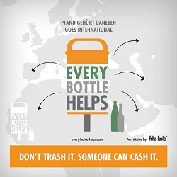 fritz-kola rollt 'Pfand gehört daneben'-Initiative europaweit aus - Die Initiative 'Pfand gehört daneben' wird international. - Abb.: fritz-kulturgüter