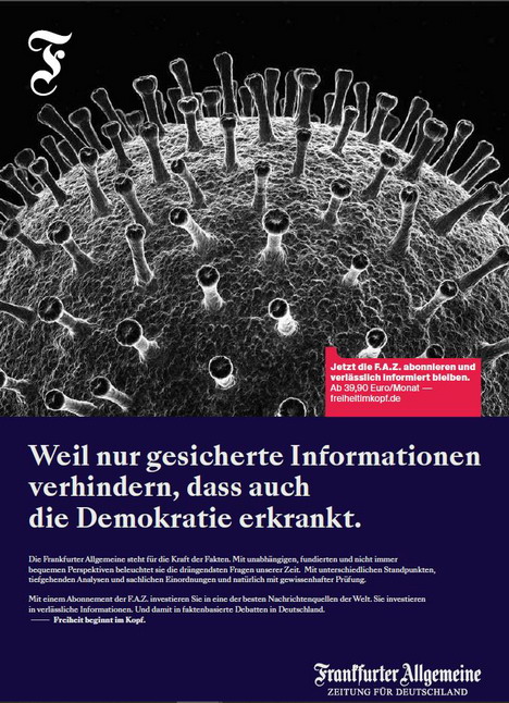 FAZ startet neue Kampagne 'Freiheit hat ihren Preis' - Die Kampagne 'Freiheit stammt von Ogilvy Frankfurt