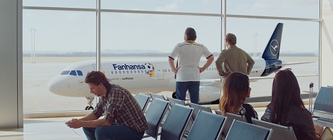 Kolle Rebbe und Lufthansa heben ab zur Fußball-WM - Unter 'Endlich wieder Fan sein' startet die neue Social Media-Kampagne von Kolle Rebbe für die Lufthansa (Foto: Kolle Rebbe)