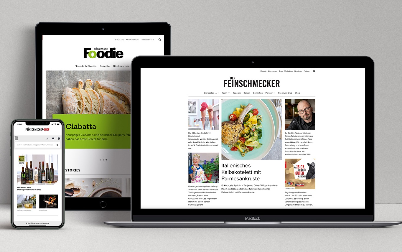 Jahreszeiten Verlag startet Digital-Offensive im Food-Bereich - 'Der Feinschmecker' und 'Foodie' mit zeitgemäßer Online-Präsenz