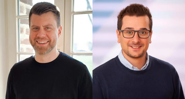 Mewa gibt Media-Etat an Tyytyväinen - Nach gewonnenem Mewa-Etat: Director Media bei Tyytyväinen Hendrik Fernkorn und Mewa-Projektmanager für Mediaplanung Kay Gaschler verantworten seit Ende Februar 2025 die operative Zusammenarbeit – Foto: Tyytyväinen/Mewa