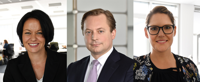 Fleishman Hillard Deutschland stellt sich im PR-Bereich neu auf - Elisabeth Maino, Hendrik Hagemann und Yvonne Plenk (v. l.) bekleiden neue Führungspositionen bei Fleishman Hillard Deutschland (Foto: Fleishman Hillard)