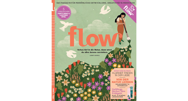 Zum 10. Geburtstag spendiert die Deutsche Medien-Manufaktur seinem Achtsamkeitsmagazin 'Flow' u. a. eine neue Heft-Optik und einen erweiterten, inhaltlichen Fokus - Foto: Deutsche Medien-Manufaktur