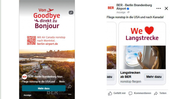 Flughafen Berlin Brandenburg ordnet Media-Aktivitäten strategisch neu - Pilot Berlin startete Ende November 2025 für BER eine erste Awareness-Kampagne - Foto: Pilot Berlin
