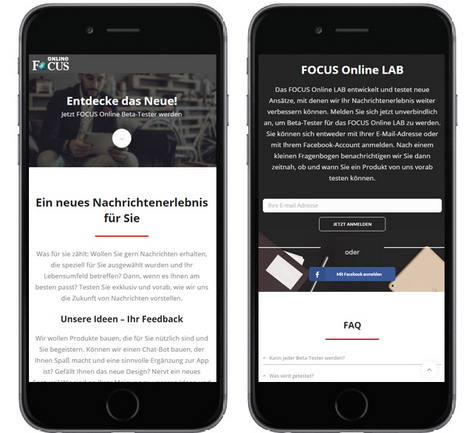 BurdaForward eröffnet Digitallabor für Produkttests - Im Focus Online Lab sollen Online-Nutzer neue Funktionen und Produkte testen (Foto: BurdaForward)