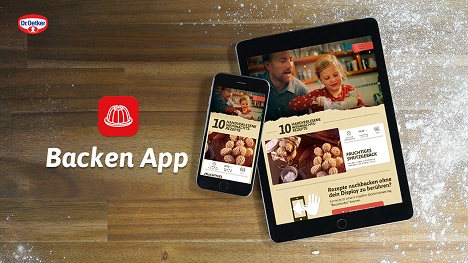 Dr. Oetker launcht gestengesteuerte Backen-App - Dr. Oetker startet gestengesteuerte Rezept-Applikation pünktlich zur "Weihnachtsbäckerei" (Foto: BBDO Düsseldorf)