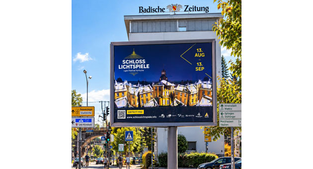 awk gewinnt den Zuschlag für Freiburg - CLP-Werbefläche in Freiburg - Foto: awk Außenwerbung / Schiffmann