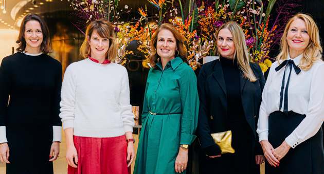 Funke Mediengruppe kauft zu - (v.l.) Barbara Brehm, Geschäftsführerin von Funke Lifestyle, Anne-Kathrin Heier, Editorial Lead von Edition F, Bianca Pohlmann, Geschäftsführerin Funke Zeitschriften, Eva Dahlke, Unit Manager Lifestyle, und Ulrike Staat, stv. Geschäftsleiterin Sales und Marketing bei Funke MediaSales National - Foto: Florian Gründig