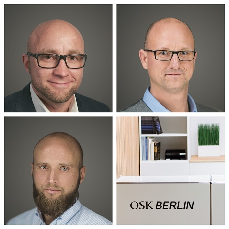 OSK erweitert Agentur-Standort Berlin - Die neue Führungsriege von OSK Berlin (v.l.n.r.): Marc Wolter, Rafael Bolte, Gregor Schermuly (Foto: OSK)