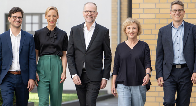 Aus GK und PRCC wird GKPRCC - Die Führungsriege der neu fusionierten GKPRCC (v. li.): Philip Müller, Kirsten Altenhoff, Christian Löcker, Gabriele Kaminski und Thomas Lüdeke - Foto: Myriam Topel