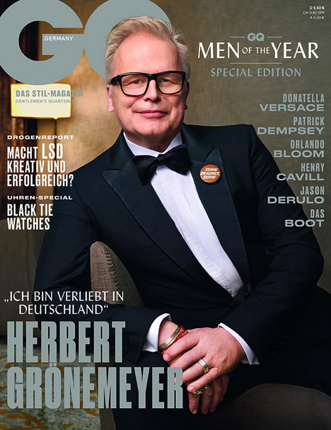 GQ mit Herbert Grnemeyer ist eines der fnf Portrt-Cover