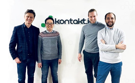 Kooperation: docoyo und Kontakt.io machen gemeinsame Sache - (v.l.): Lukasz Gargasz (Kontakt.io), Masanori Fujita (docoyo), Dr. Nicolaj Kirchhof (docoyo) und Philipp von Gilsa (Kontakt.io) sind ab sofort Kollegen. (Bild: docoyo)