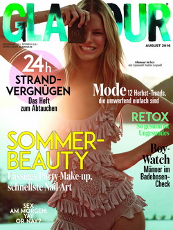 Die August-Ausgabe der 'Glamour' begleitet die Leserin durch einen ganzen Tag