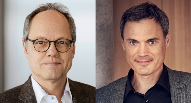 ARD und ZDF treiben Vernetzung von Mediatheken voran - ARD-Vorsitzender Kai Gniffke (links) und ZDF-Intendant Dr. Norbert Himmler intensivieren die Verschränkung ihrer Mediatheken - Foto: SWR/Sven Cichowicz/ZDF/Tim Thiel
