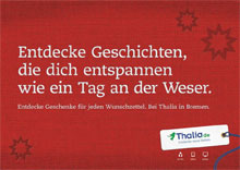 Grabarz & Partner geht zu Thalia - Eines von drei Motiven der Regional-Kampagne in Bremen