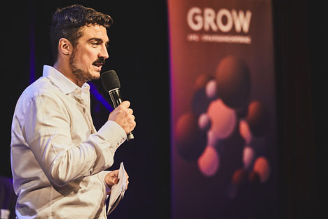 Grow 2018: Strategen kultivieren den Data-Dschungel - APGD-Vorstand Maik Hofmann freut sich über das wachsende Interesse an der Strategen-Konferenz: Mehr als 200 Teilnehmer zählte die Grow 2018 (Foto: Julia Schwendner)