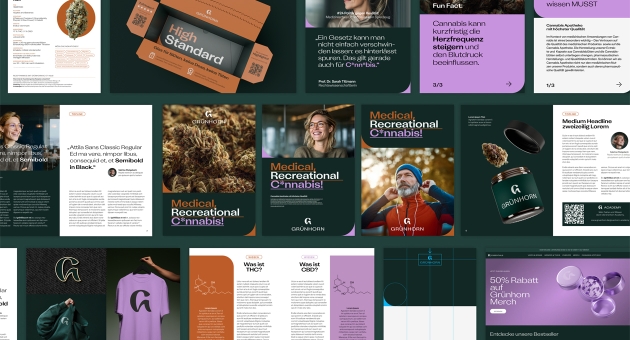 KNSK gibt Grünhorn ein neues Profil - KNSK entwickelte ein modulares Brand Design, das unter anderem die neue Grünhorn Wort-Bild-Marke inkludiert - Foto: KNSK