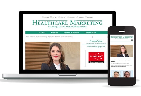 Fachmagazin 'Healthcare Marketing' präsentiert neuen Online-Auftritt - Auf healthcaremarketing.eu wurden die Struktur der Seite, das Design und die Usability verbessert