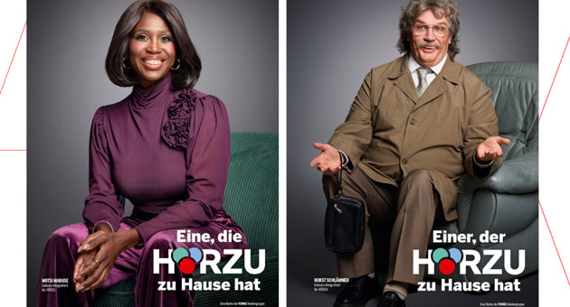 HÖRZU setzt Erfolgskampagne fort - Motsi Mabuse und Hape Kerkeling gehören zu den neuen Star-Testimonials der legendären HÖRZU-Kampagne - Foto: Funke