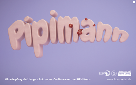 In der Kampagne zum HPV-Virus suchen die Testimonials nach Worten fr "Penis" oder "Genitalien" - und werben so fr die HPV-Impfung fr Jungen ab neun Jahren (Foto: DGU / TankTank)