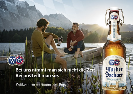 Hacker-Pschorr: Erste Kampagne von thjnk startet - thjnk rückt das bayrische Lebensgefühl in den Mittelpunkt der neuen Hacker-Pschorr-Kommunikation - Kampagnenbild: thjnk