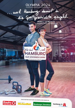 Anzeige fr die Olympia-Bewerbung Hamburgs