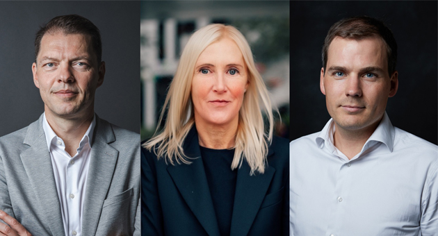 Holtzbrinck Media bekommt dreiköpfiges GF-Team - Gemeinsam an der Spitze von Holtzbrinck Media: Andrea Wasmuth, Sebastian Christensen und Stefan Buhr (li.) übernehmen zum 1. Januar 2027 die Geschäftsführung der neuen Mediengruppe - Foto: Holtzbrinck Media