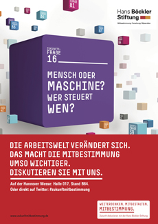 A&B One entwickelt neue Kampagne für die Hans-Böckler-Stiftung - Anzeigenmotiv zur neuen Kampagne der Hans-Böckler-Stiftung (Foto: A&B One)
