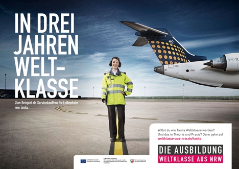 Havas Worldwide gestaltet Kampagne für duale Ausbildung in NRW - Mit der aktuellen Imagekampagne 'In drei Jahren Weltklasse' will das NRW-Arbeitsminisiterium die Attraktivität der dualen Ausbildung erhöhen; Foto: Havas Worldwide