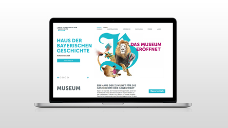 Die neue Homepage des Haus der Bayerischen Geschichte (Screenshot: Peter Schmidt Group)