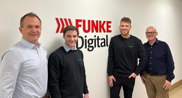 Funke investiert ins Recruiting-Business - Versprechen sich Wachstum von dem Deal zwischen Funke und Truffls (v.li.): Tobias Heberlein, Clemens Dittrich, Matthes Dohmeyer und Stephan Thurm - Foto: Funke