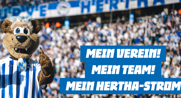Ökostrom für Hertha-Fans - Hertha-Anhänger können ihre Wohnungen künftig mit grünem Fan-Strom erleuchten - Foto: stromee/PR
