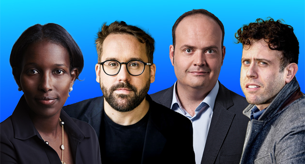 Axel Springer gründet Reporter-Netzwerk - Vlnr.: Ayaan Hirsi Ali, Paul Ronzheimer, Robin Alexander und James Kirchick sind die vier ersten Mitglieder des Global Reporter Networks von Axel Springer – Foto: Axel Springer