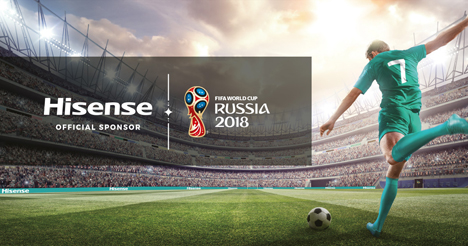 Hisense ist offizieller Sponsor der FIFA WM 2018 (Abb.: Hisense)
