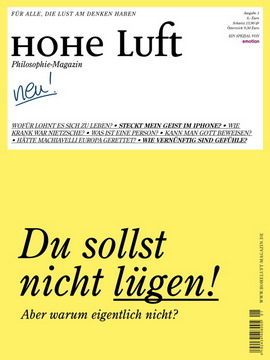 Philosophie-Magazin 'Hohe Luft' erscheint 2012 vier Mal -