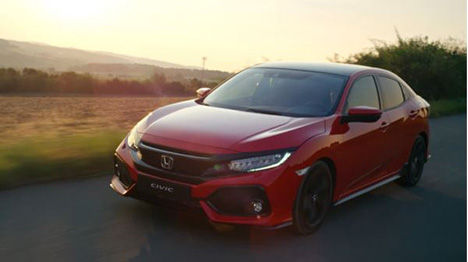 Autohersteller Honda startet Plattform für virtuelle Probefahrten - Der erste Real View Test Drive beginnt mit dem Honda Civic 5-Türer (Foto: Honda)