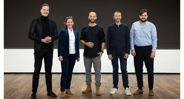 hy consulting löst sich von der Axel Springer SE - Das hy Führungsteam hält nun sämtliche Anteile (v.l.n.r.): Steffen Vollmerding, Partner, Anne Schlösser, Partner, Sebastian Herzog, Partner und Co-CEO, Dr. Sebastian Voigt, Partner und Co-CEO, Frank Gehrig, Partner - Foto: hy Consulting
